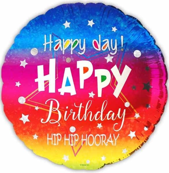 Happy BDay Hip Hooray 18&quot; Mylar Balloon