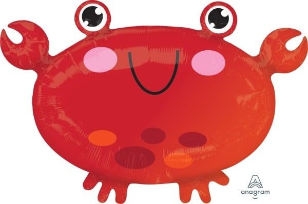 Crab 18&quot; JR Shape  Mylar Balloon