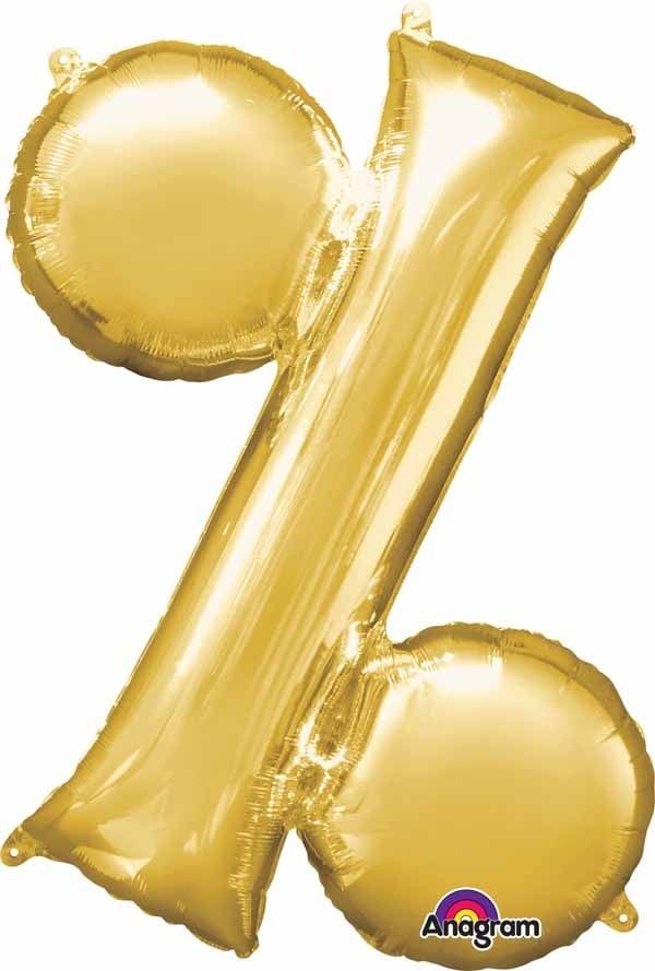 Gold Letter % Mylar 34&quot; Balloon