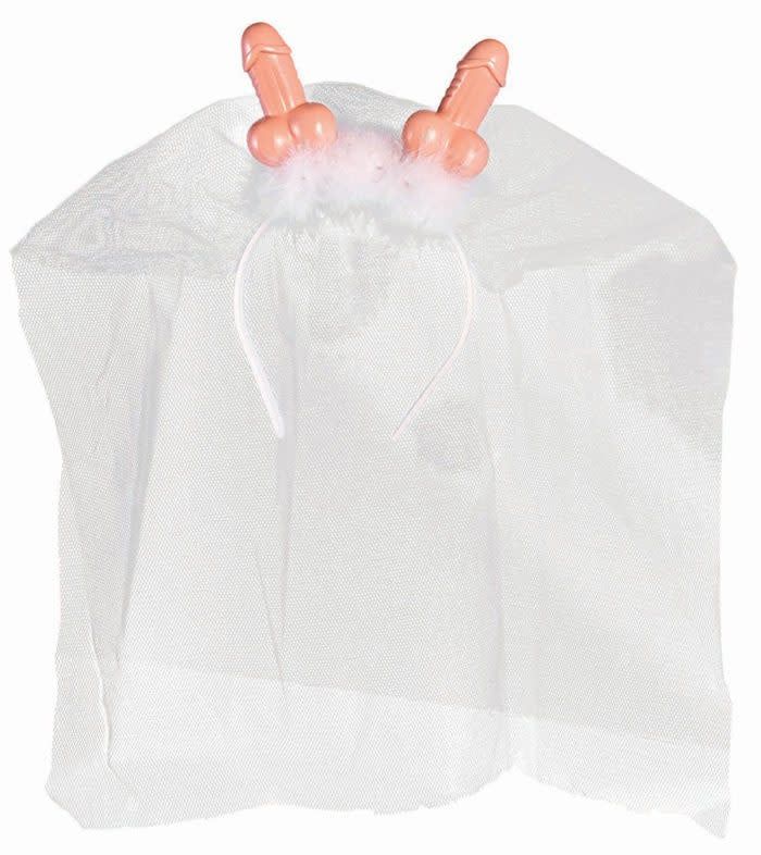 Bachelorette Penis Headband W/Veil