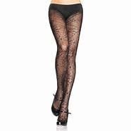 Black Spiderweb Lace Pantyhose