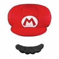 Super Mario Child Hat &amp; Mustache Kit