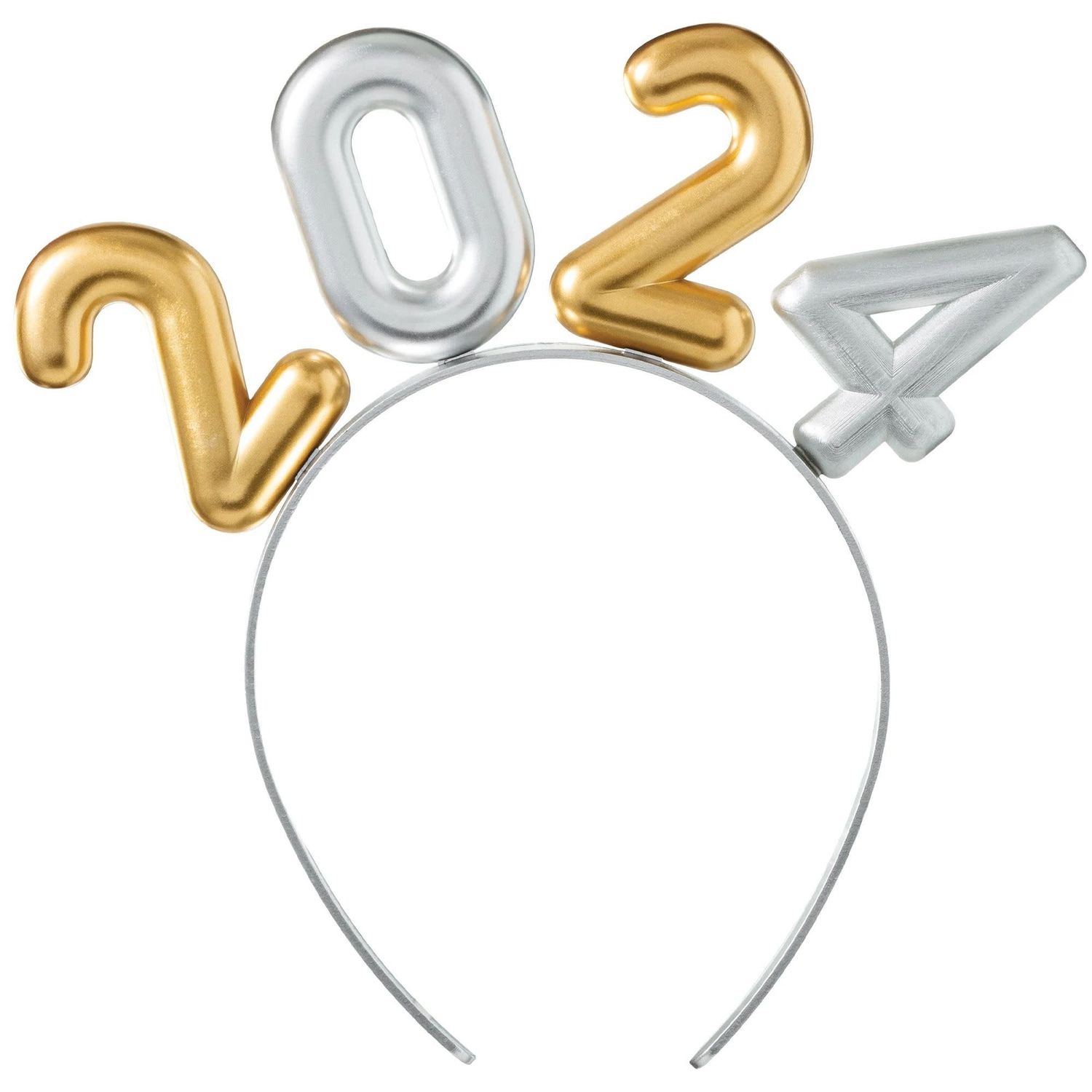 2024 Balloon Numbers Electroplated Headband 9 1/4&quot;
