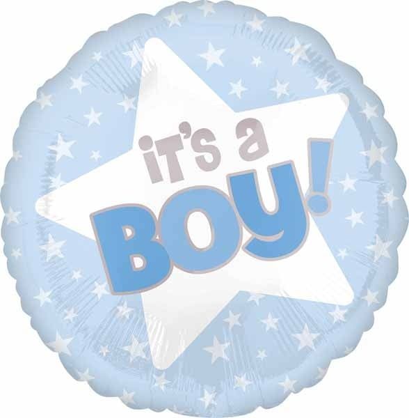 It&#39;s A Boy Blue Star 18&quot; Mylar Balloon