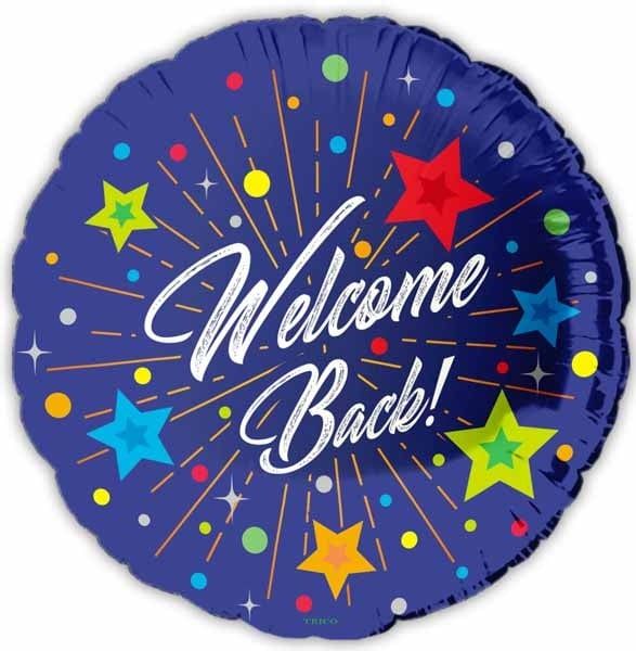 Welcome Back Stars 18&quot; Mylar Balloon