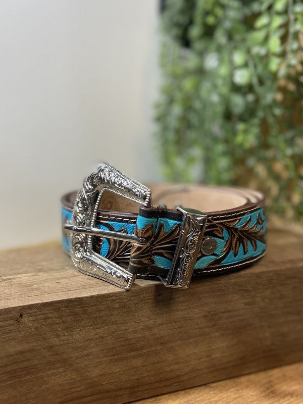 Turquoise Leather Belt