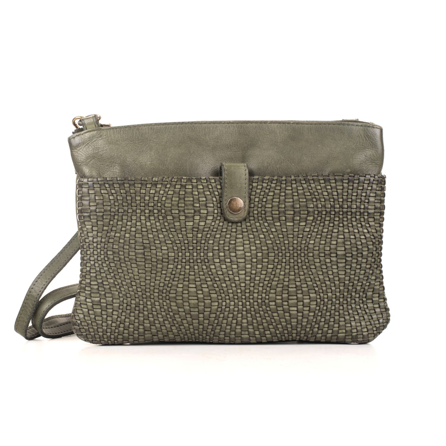 Ocala Woven Crossbody Bag, Color: Olive