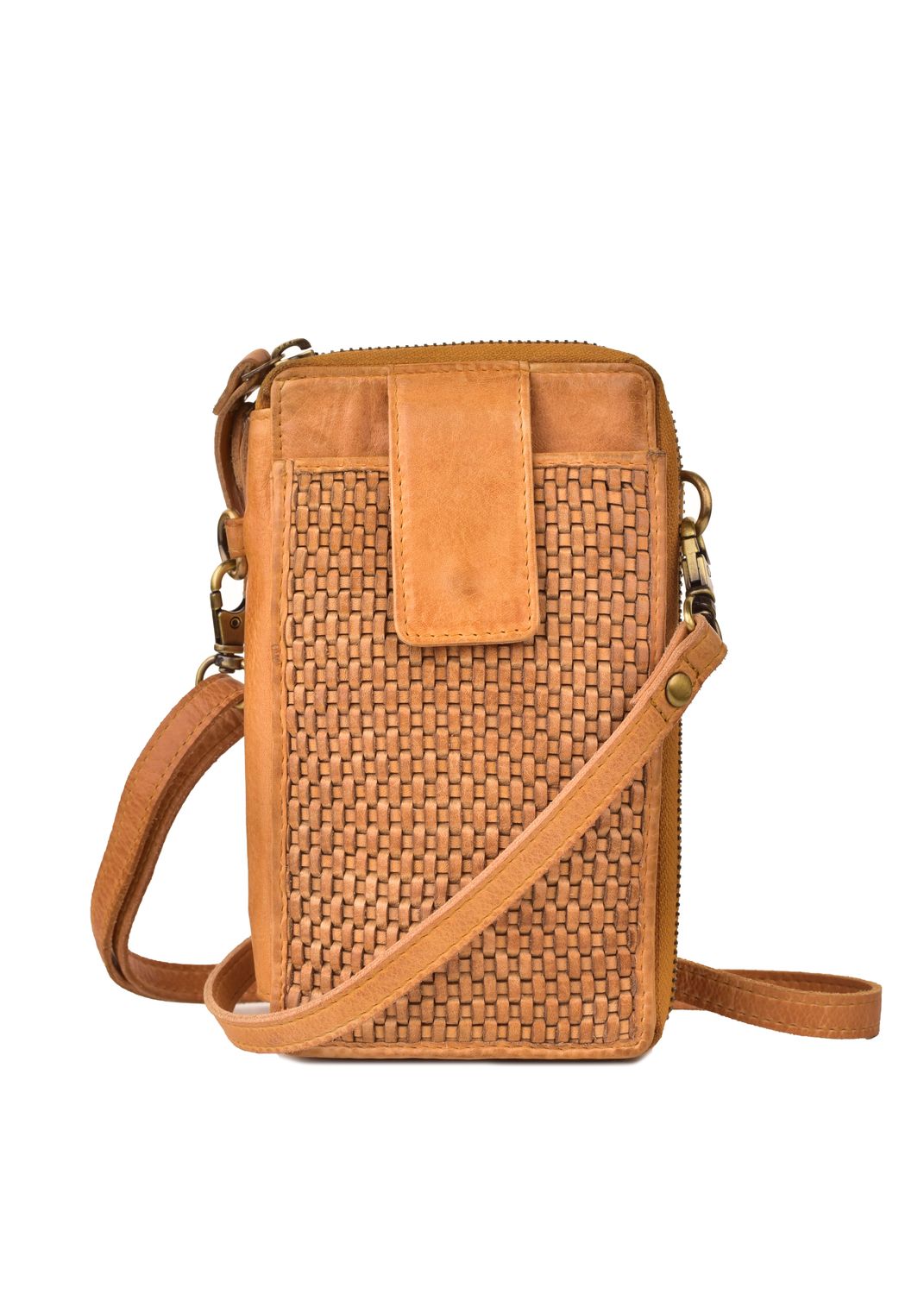 Ella Crossbody Smart Phone Bag, Color: Buckskin