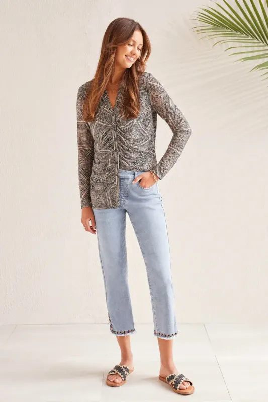 Tribal Audrey Pull On w/Side Slit Emb 5442