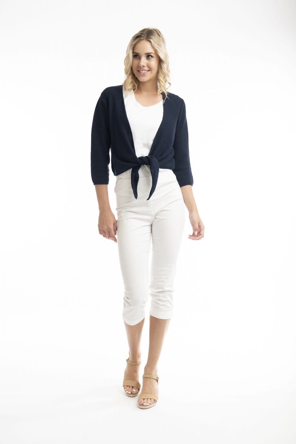 Orientique Flat Knit Wrap Cardi 1244