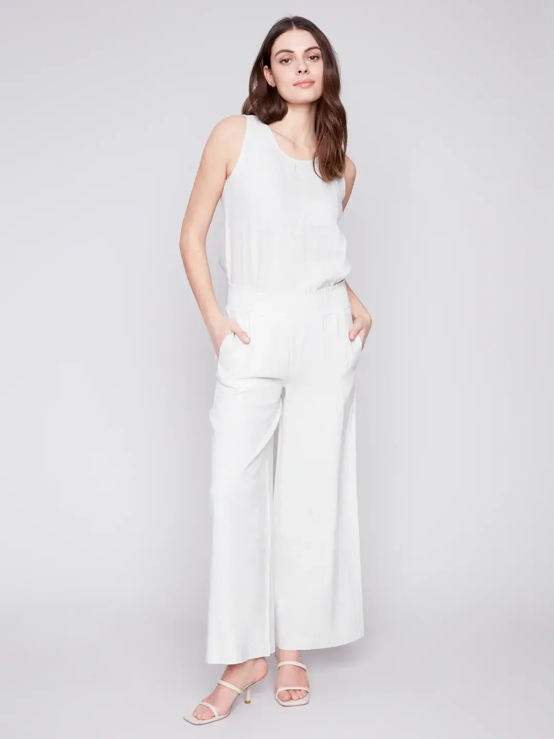 Charlie Pull On Linen Pant C5521