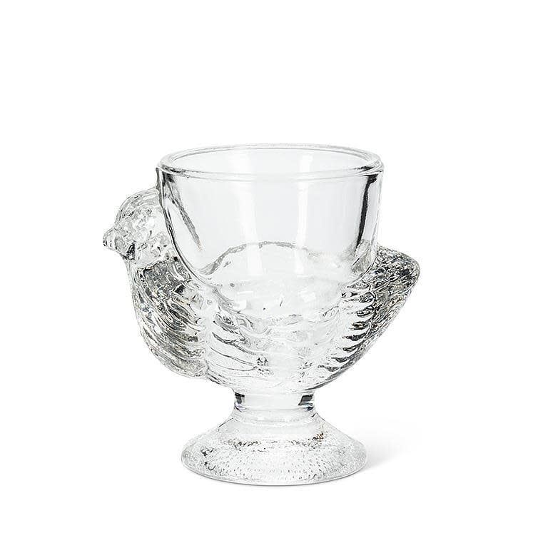 Glass Chicken Egg Cup - 3"