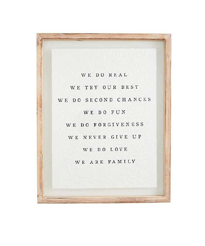 White Wood Family Wall Plaque