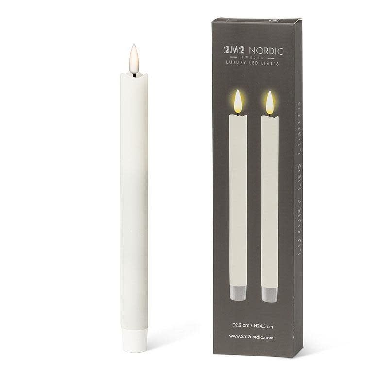 LED Taper Candle S/2 Sand