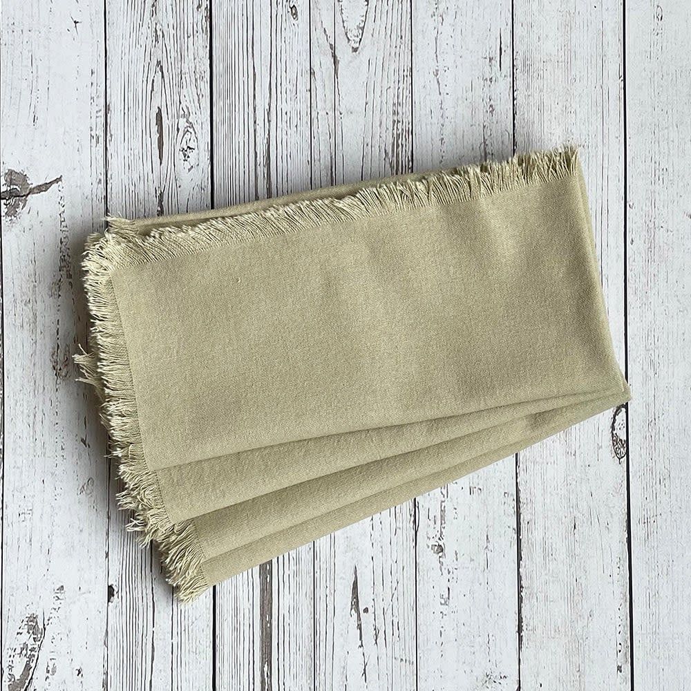 Fringed Napkins - Beige - Set of 4