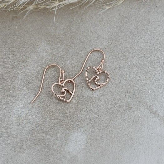 Beach Lovers Earrings Rose Gold