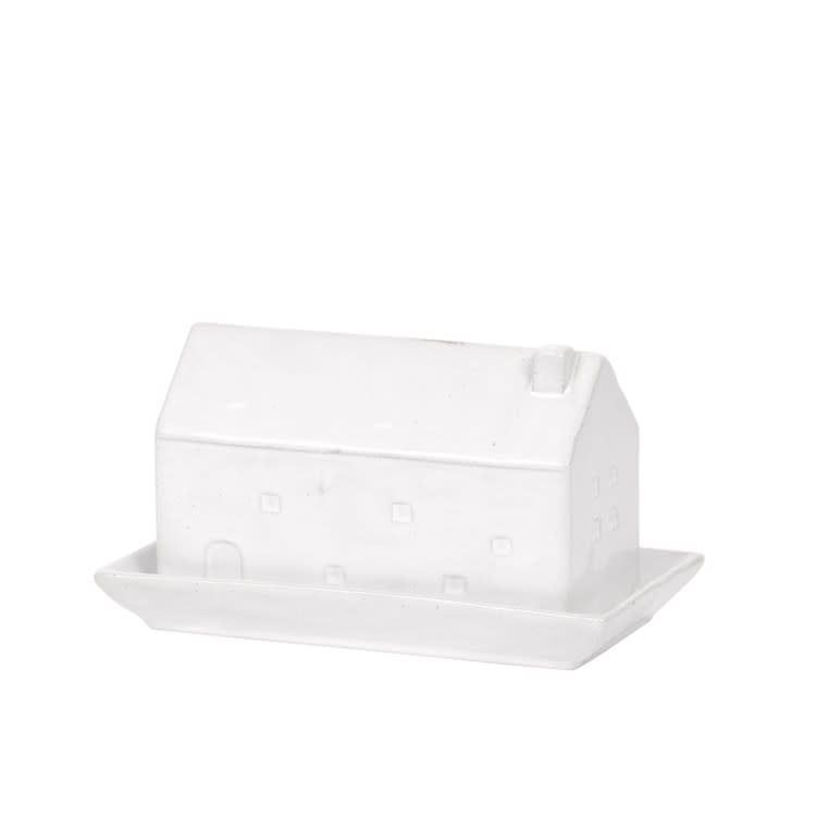 House Butter Dish White