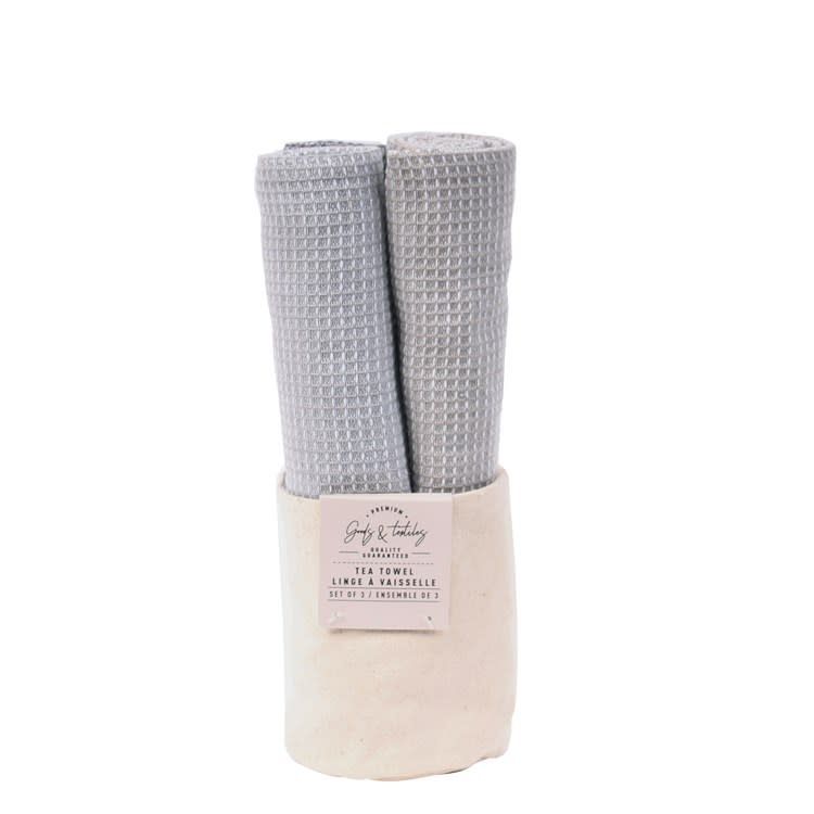 Calvin T Towel Set Of 3 Tote Grey