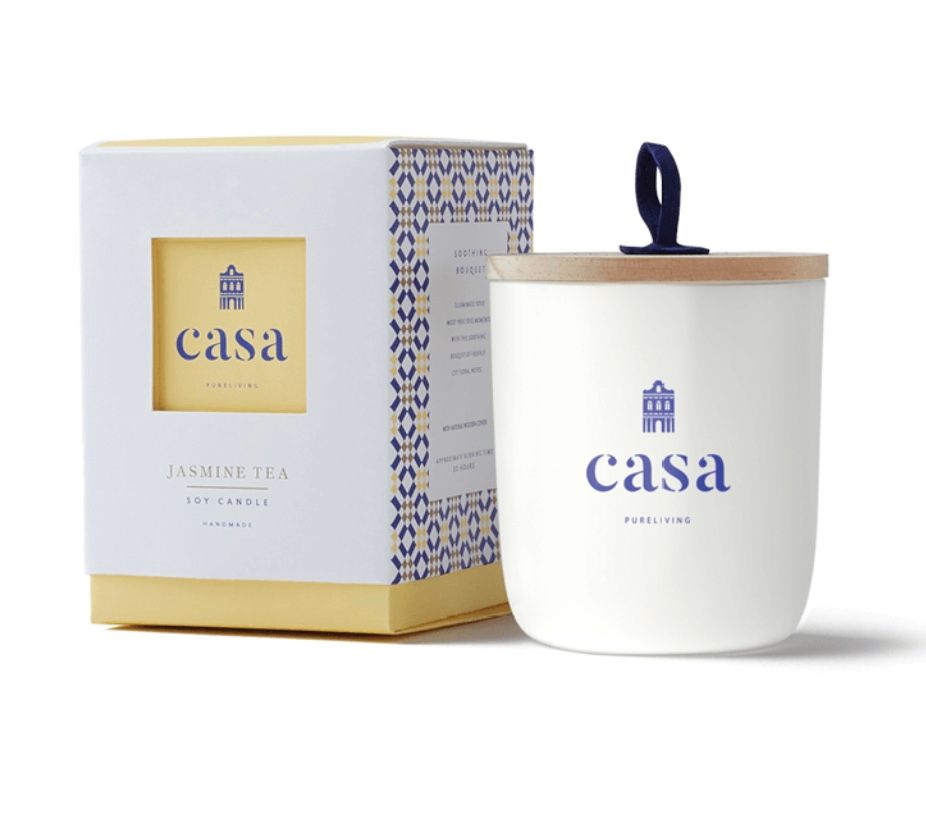 Casa- Soy Candle, Scent: Jasmine Tea, Size: 50 hours