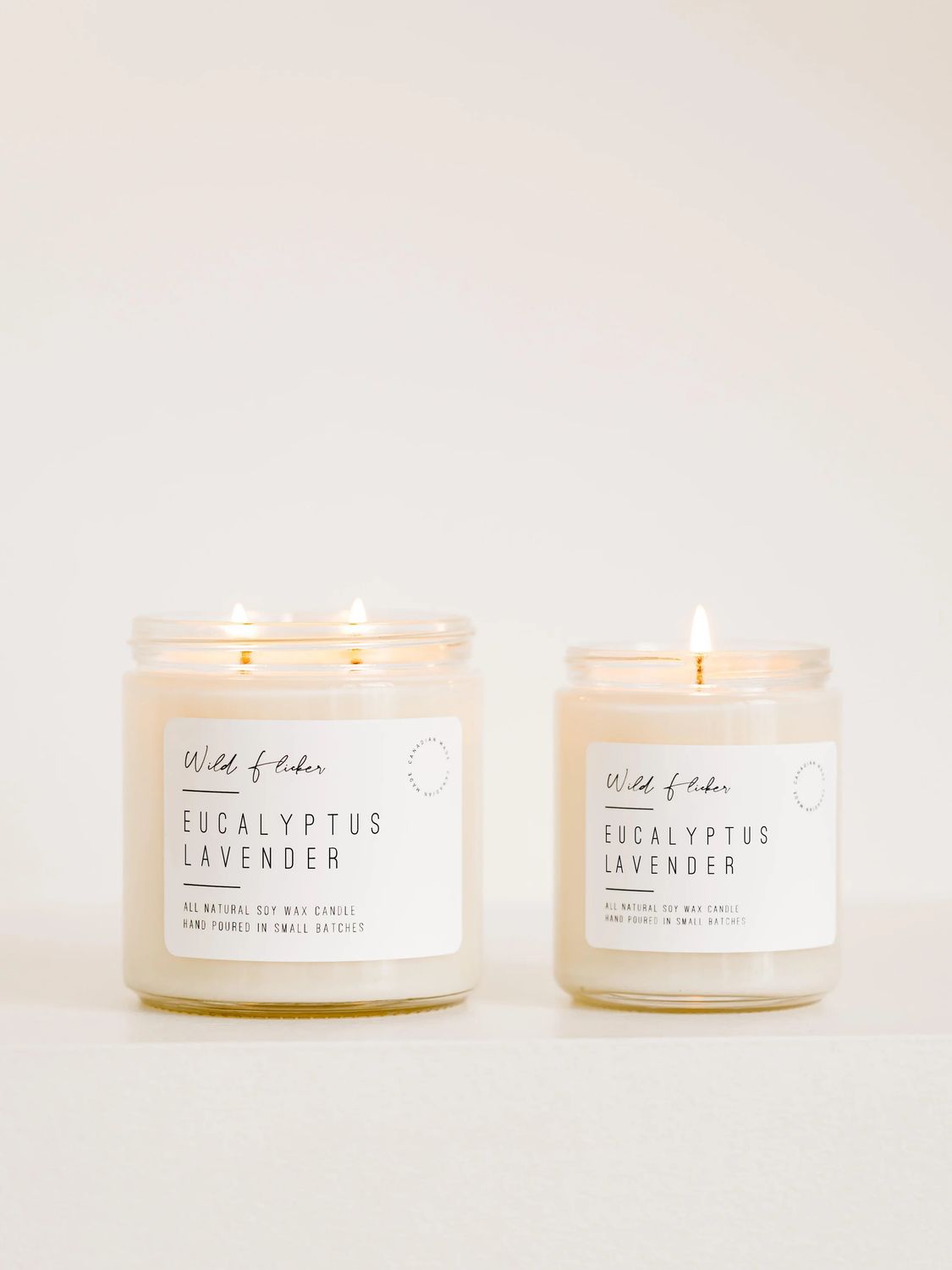 Soy Double Wick Candle - 16 oz, Scent: Eucalyptus Lavender
