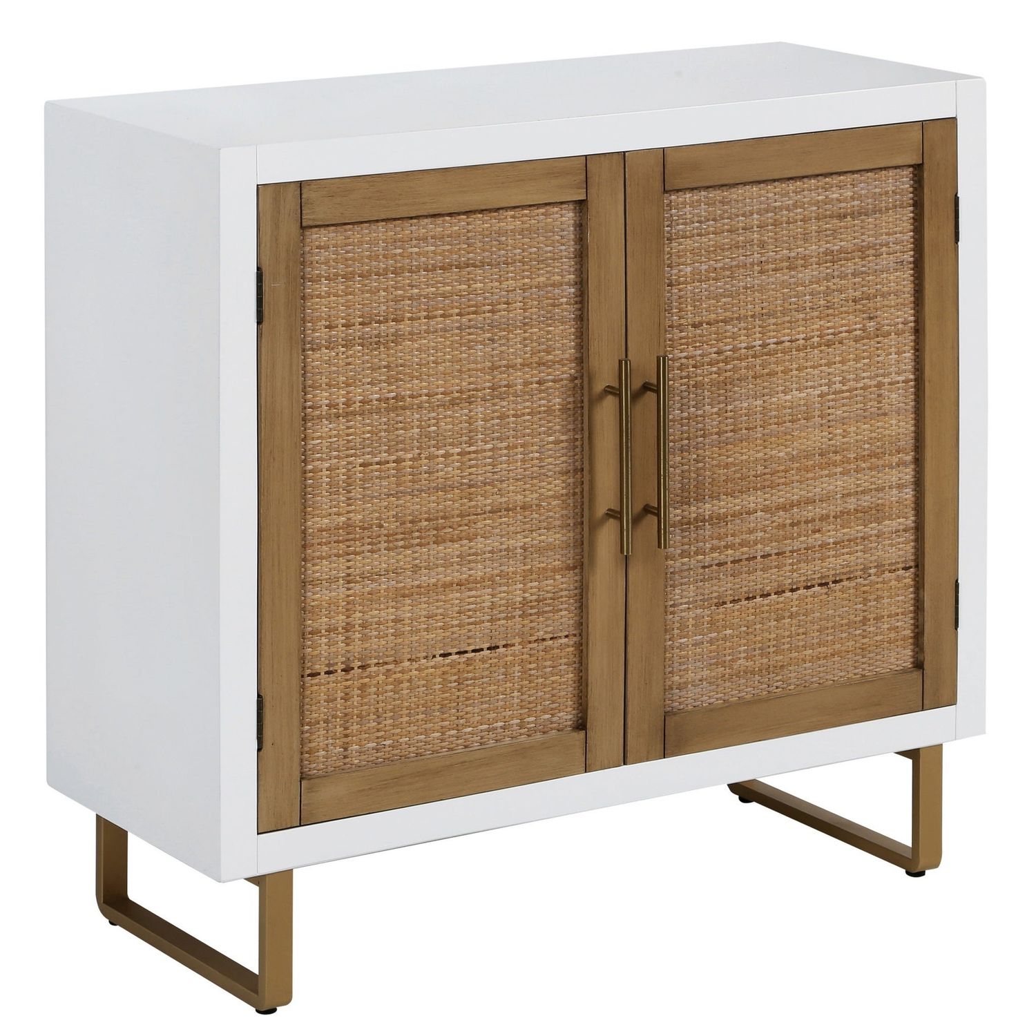 TWEED &amp; WHITE Two Door Wooden Cabinet 34in ht. X 36in w. X 14in d.