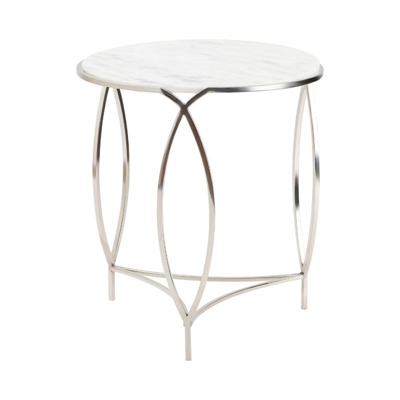 22X22X24, ROUND MARBLE END TABLE, 1PK/10.54&#39;