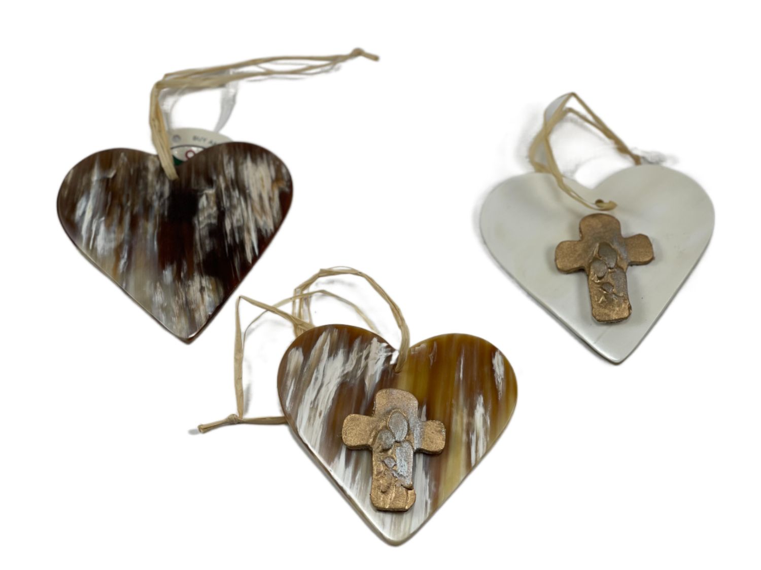 COW HORN HEART ORMANENT