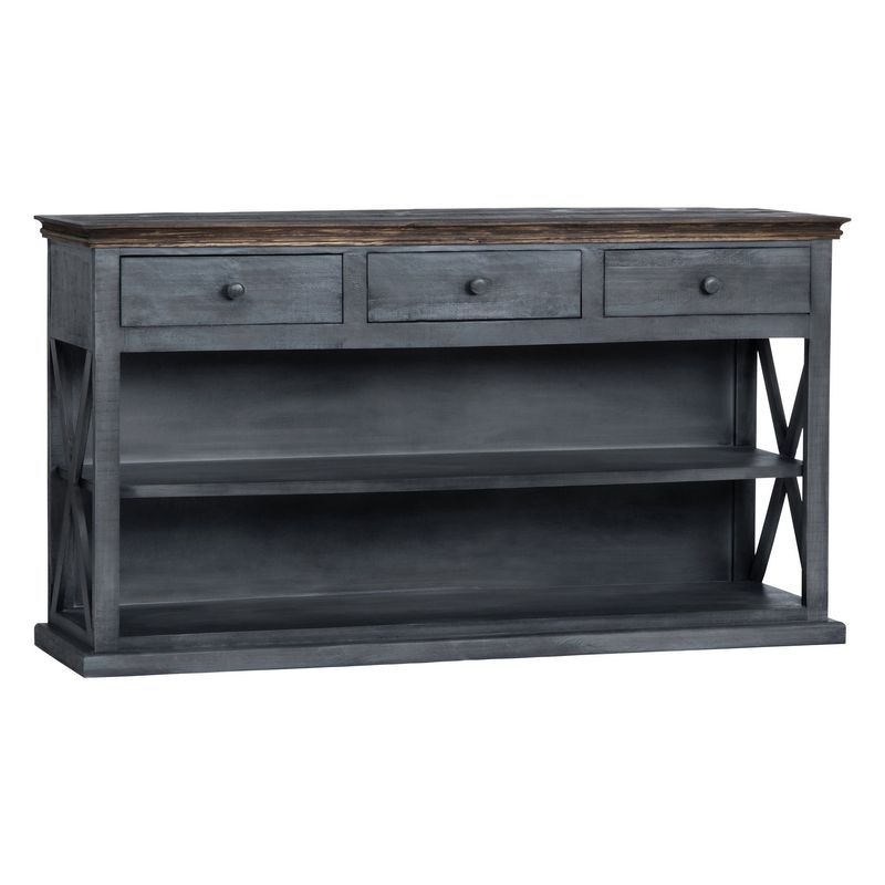 Open Console W/ 3 Drawers
