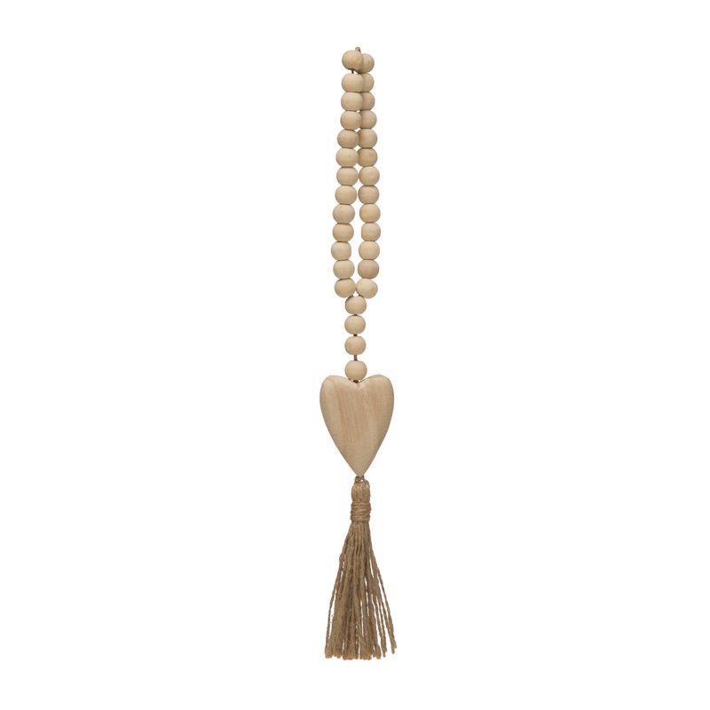 BEAD HEART JUTE TASSEL