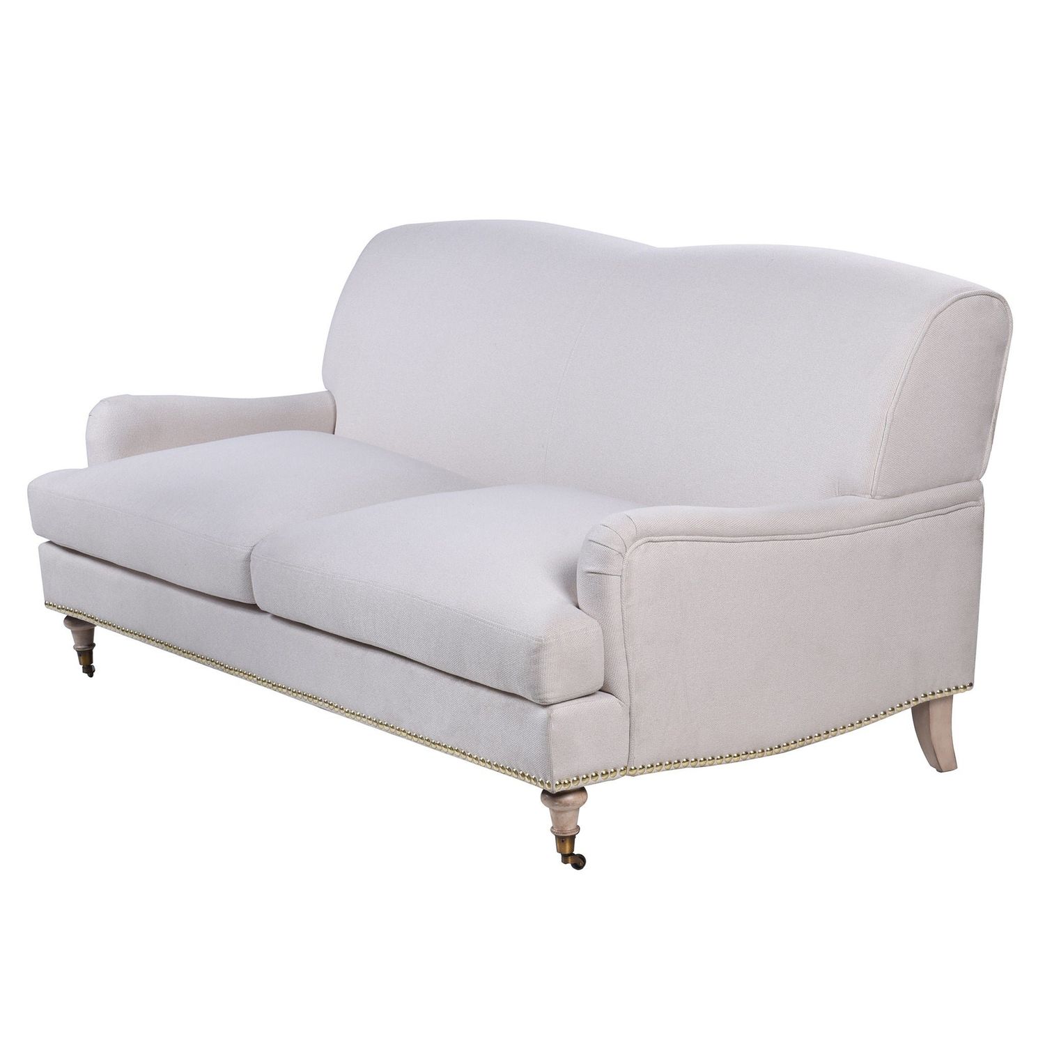 Dan Foley Cream Sofa, 35H, 74W, 40D, DFF20051