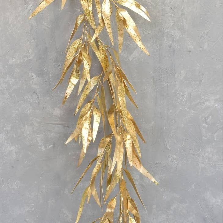Brilliant Metallic Willow Eucalyptus Garland 54&quot;