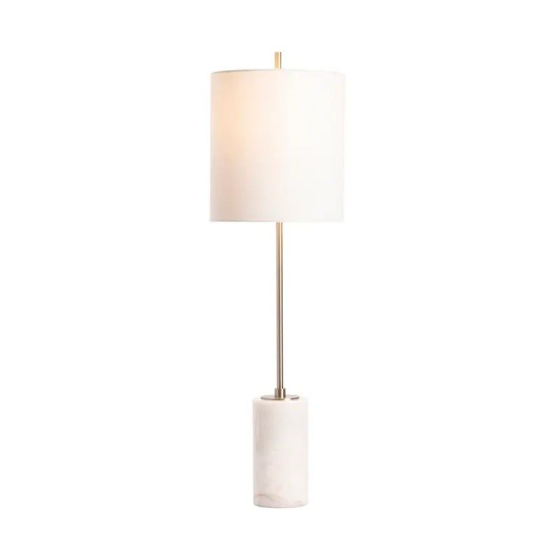 31.5&quot;H BARBLE + METAL TABLE LAMP