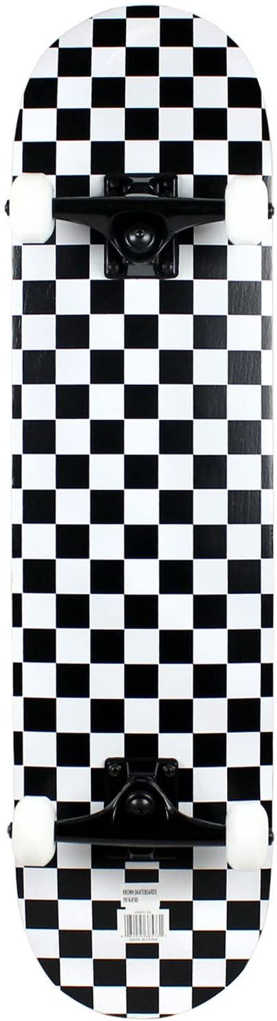 KROWN ROOKIE SKATEBOARD, Style: BLK/WHT CHECKER