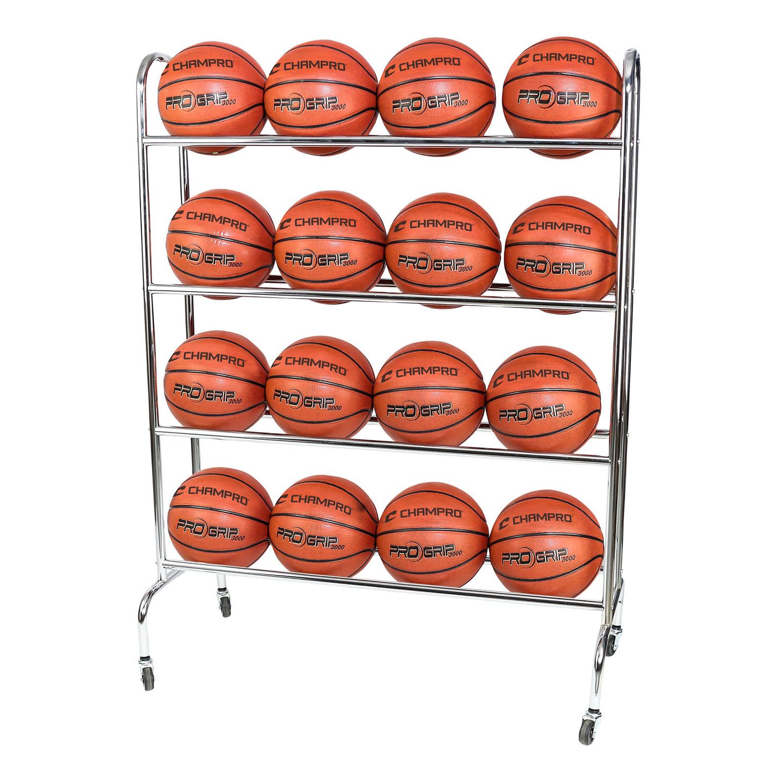BALL RACK WITH CASTERS 4 TIER
