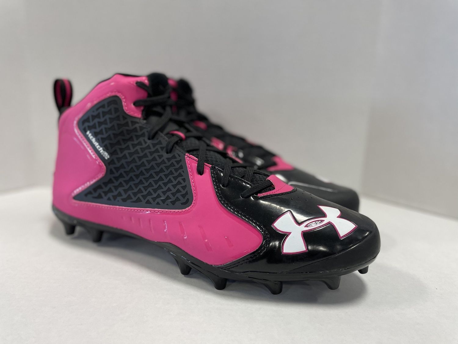 UNDER ARMOUR TEAM FIRECE MC PNK/BLK SZ 16