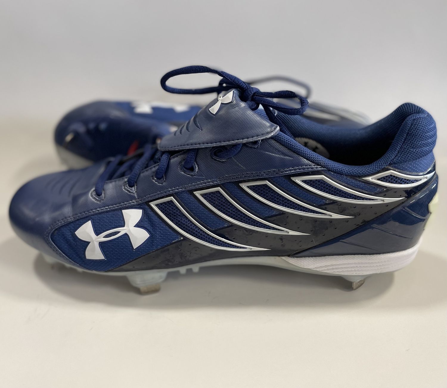 UNDER ARMOUR BB METAL CLEAT BLU SZ 14