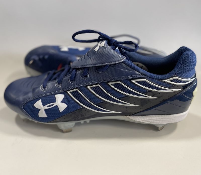 UNDER ARMOUR BB METAL CLEAT BLU SZ 14