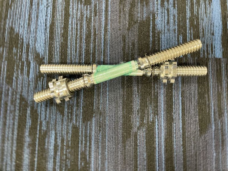 STANDARD SPIN LOCK DUMBBELL HANDLE PAIR 1-1/8&quot;