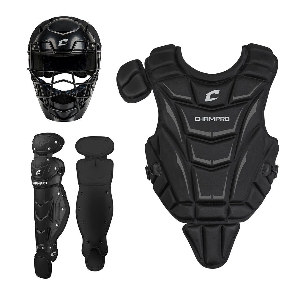 HELMAX 2.0 CATCHER&#39;S SET BLACK AGE 6-9