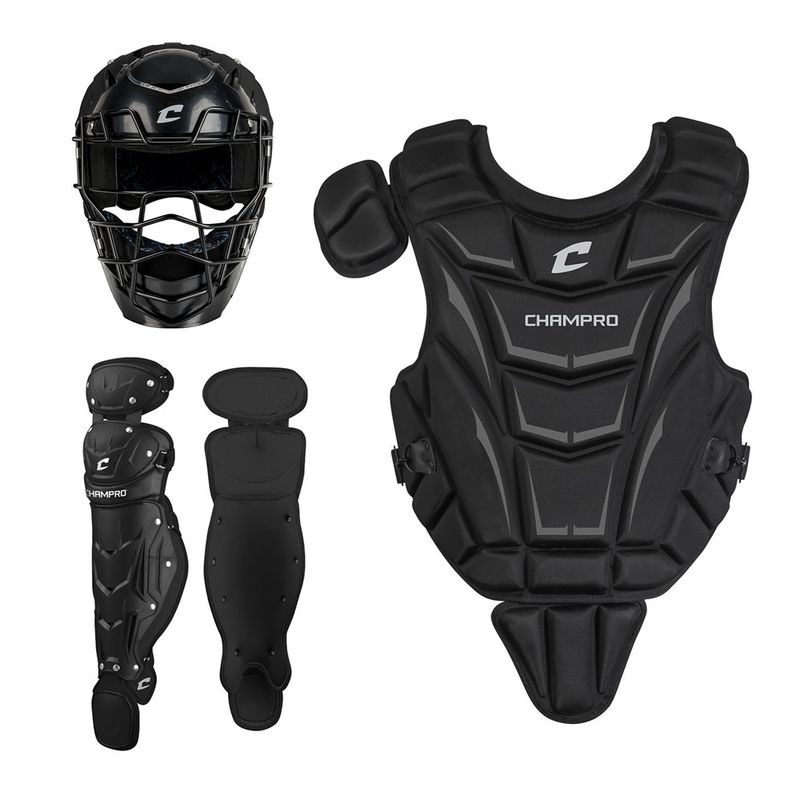 HELMAX 2.0 CATCHER&#39;S SET BLACK AGE 6-9