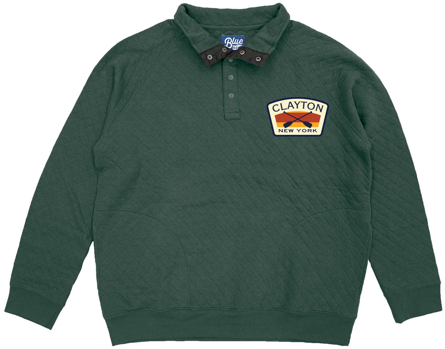 Hunter Set Paddles Snap 1/4 Zip, Color: Spruce, Size: Small