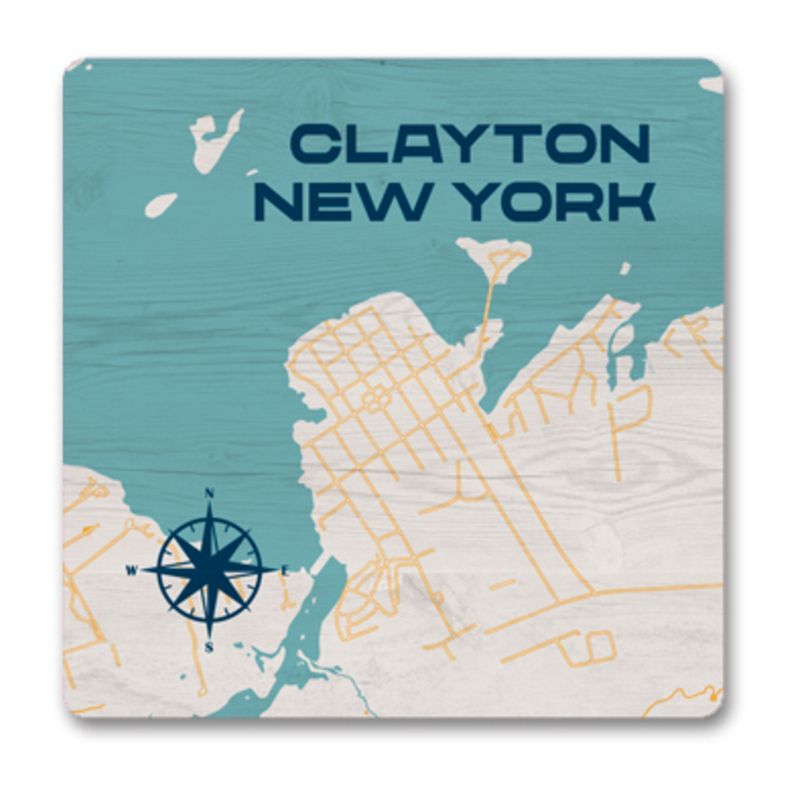 New Atlas Wood Magnet