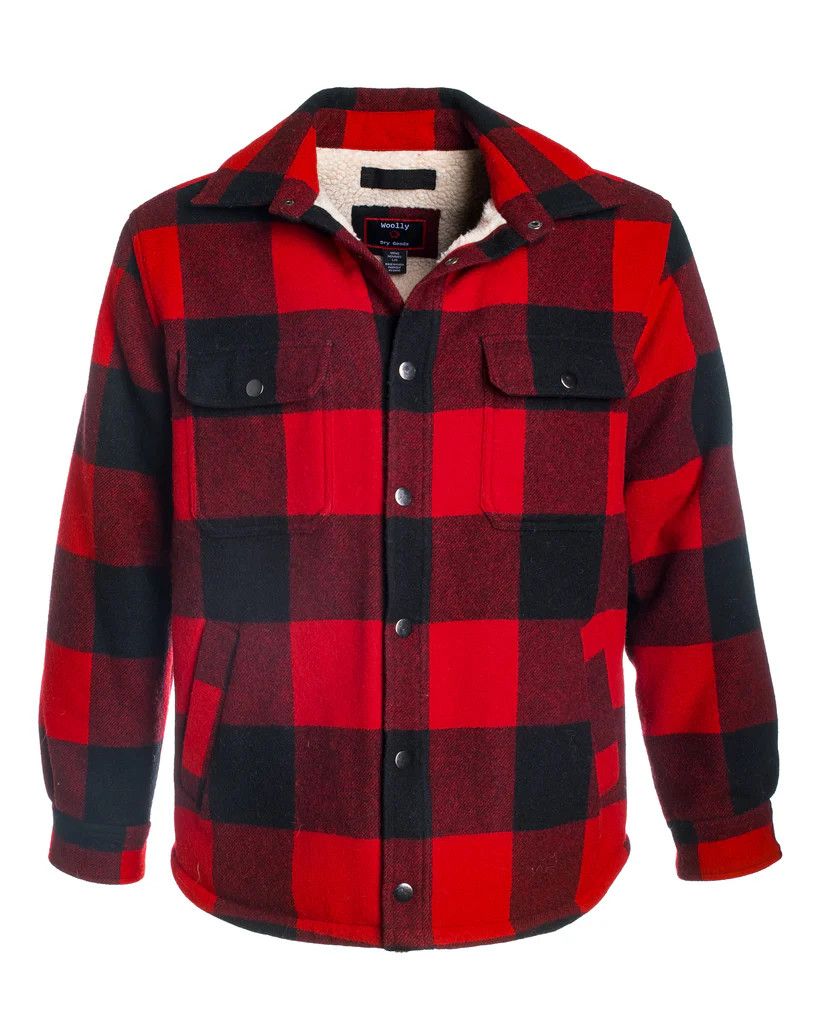 Sherpa Lined Shirtjac Red/Blk