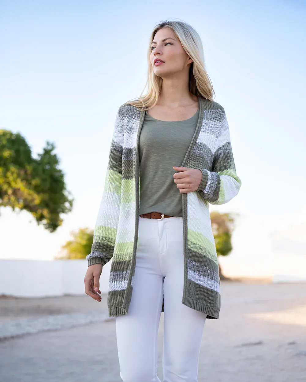 Marble Stripe Cardigan