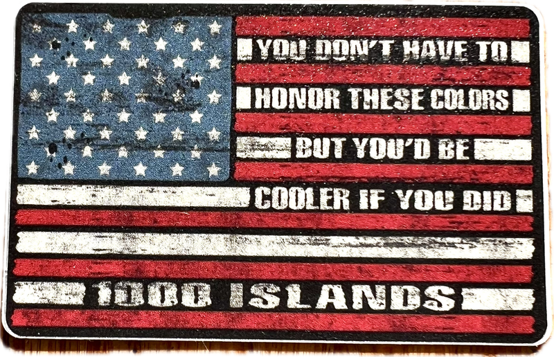 LB Cooler US Flag Sticker