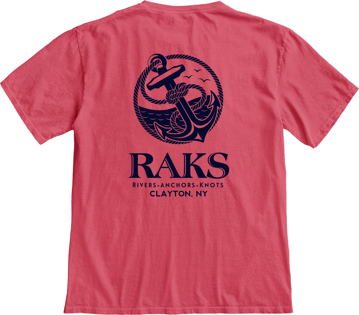 Raks SS Tee, Color: Papaya, Size: Small