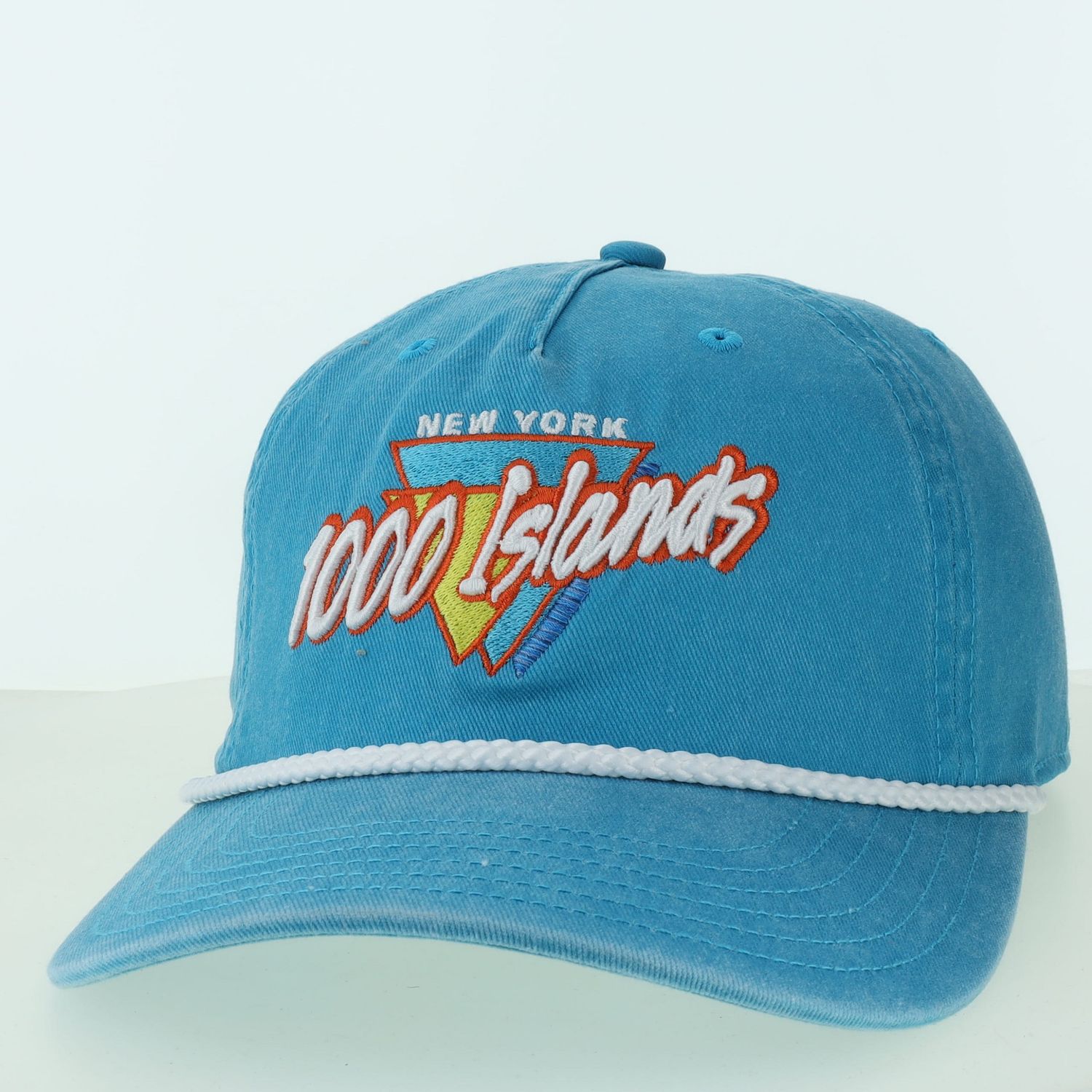 1000 Islands Skully Snapback, Color: Aqua Blue