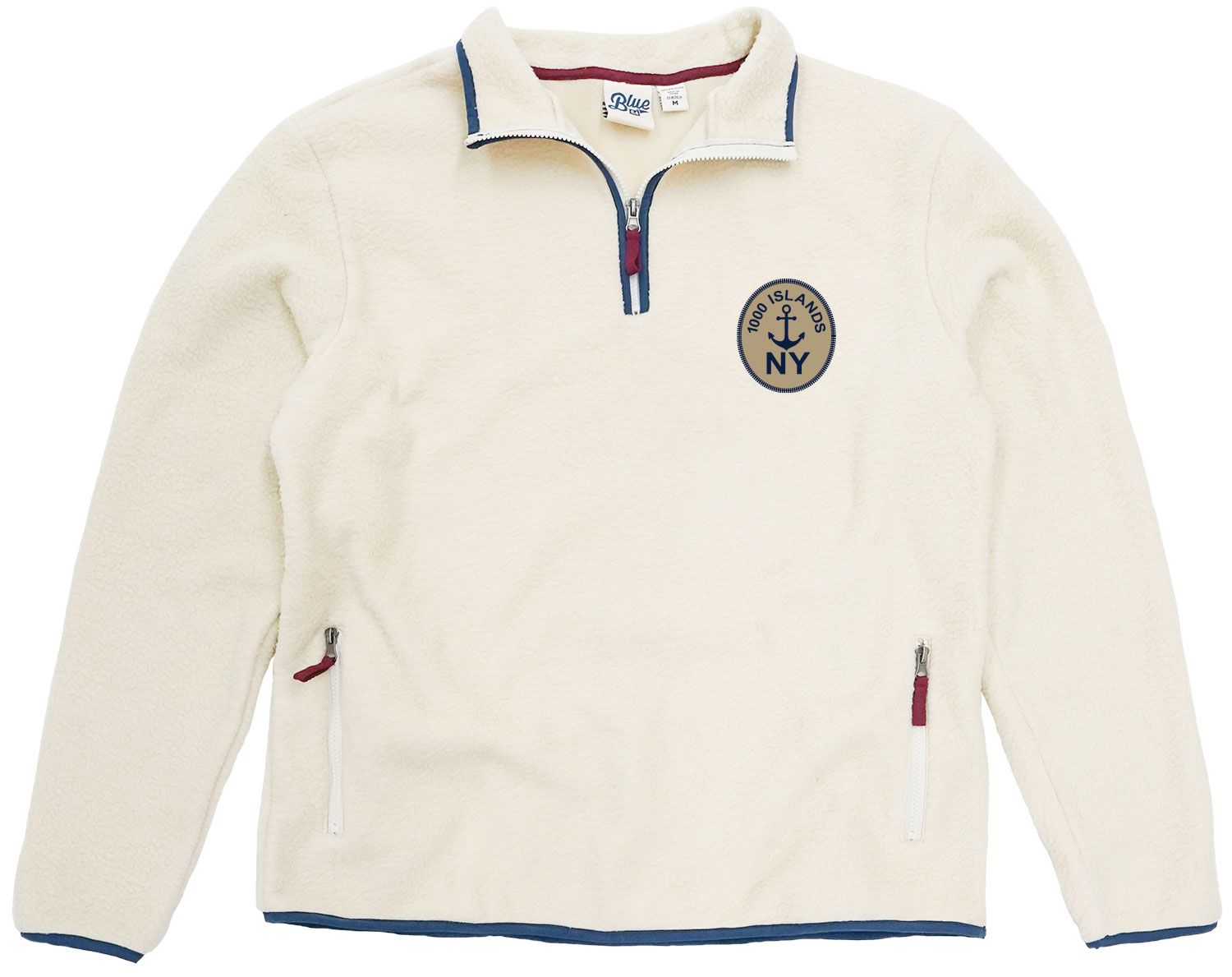 Hit Play Sherpa 1/4 Zip, Color: Drift/Nvy/Brck, Size: Small