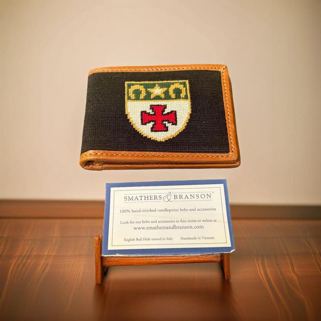 Bi Fold Wallet - Black with Crest