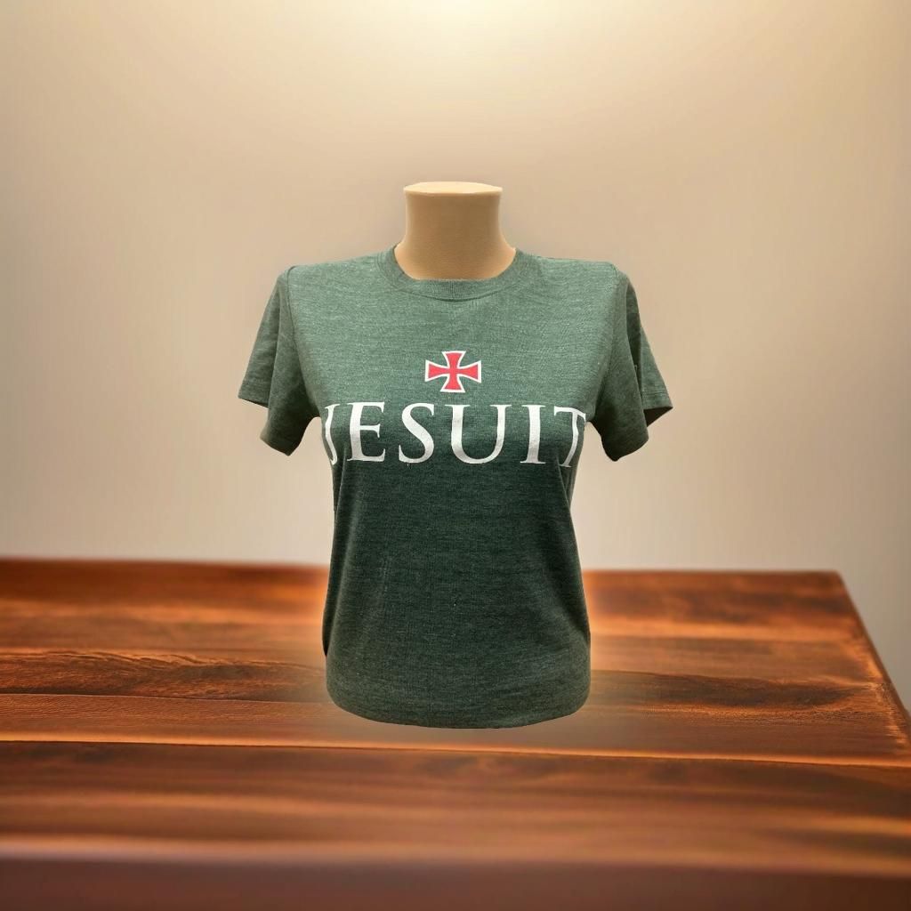 Ladies Heather Vintage Hunter Green Jesuit Shirt 